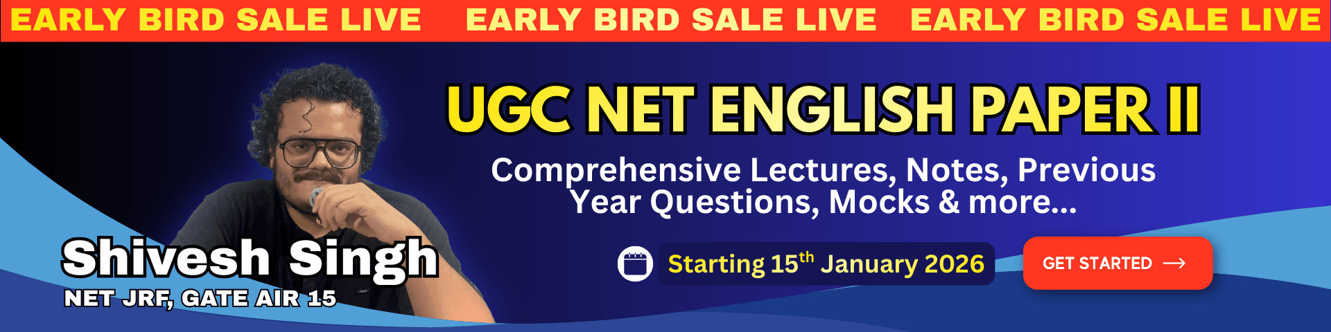 UGC NET English Complete Paper I + II - Early Bird Sale Live - Starting 15th January 2026 - Dhananjay Pathak & Shivesh Singh